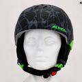 Detské lyžiarske prilby Alpina Pizi black/green camo matt 15