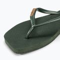 Dámske žabky Havaianas Square Logo Metallic green olive 7