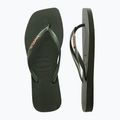 Dámske žabky Havaianas Square Logo Metallic green olive 11