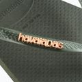 Dámske žabky Havaianas Square Logo Metallic green olive 12