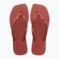 Dámske žabky Havaianas Square Logo Metallic Mahogany 10