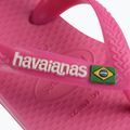 Havaianas Baby Brasil Logo II pink flux / white sandále 9