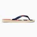 Havaianas Top Nautical žabky béžová slama / námornícka modrá / rubínovo červená 2