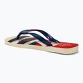 Havaianas Top Nautical žabky béžová slama / námornícka modrá / rubínovo červená 3