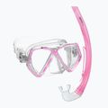 Súprava na šnorchlovanie detská Mares Combo Zephir Junior pink/clear
