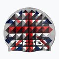 Detská plavecká čiapka HEAD Flag Suede Rhoumb šedo-červená 455288