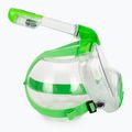 Detská celotvárová maska na šnorchlovanie SEAC Libera lime transparent/lime 3