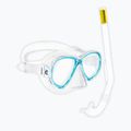 Detská sada na šnorchlovanie Cressi Perla Jr + Minigringo clear/aquamarine