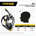 Šnorchlovacia maska Cressi Bali Full Face black/grey 6