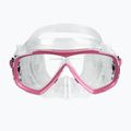Potápačská súprava Cressi Estrella + Seal Dry clear/pink 4