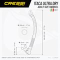 Šnorchel Cressi Itaca Ultra Dry clear/aquamarine 5