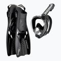 Potápačská súprava Cressi Baron + Tonga black/black/black
