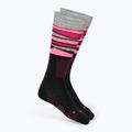 Dámske lyžiarske ponožky Mico Light Weight Superthermo Natural Merino Ski black/fluorescent fuchsia