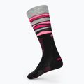 Dámske lyžiarske ponožky Mico Light Weight Superthermo Natural Merino Ski black/fluorescent fuchsia 2