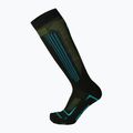 Lyžiarske ponožky Mico Medium Superthermo Primaloftsilk Ski nero/turchese
