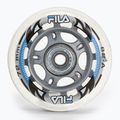 Kolieska kolieskových korčúľ s ložiskami FILA Wheels+A5+Alus 6mm white