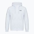 Pánska mikina Emporio Armani EA7 Train Logo Series Extended Logo Hoodie Fz white / black