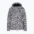 Dámska lyžiarska bunda EA7 Emporio Armani Ski Kitzbuhel Softshell fancy white animalier