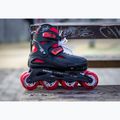 Detské kolieskové korčule s chráničmi Rollerblade Fury Combo Jr black/red 4