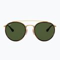 Slnečné okuliare Ray-Ban Round Double Bridge arista gold/green g-15 2