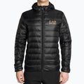 Pánska bunda EA7 Emporio Armani Train Core ID Down Light Hoodie black/gold s logom