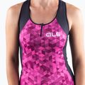 Dámsky cyklistický dres Alé Triangles pink and black L21112543 5