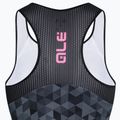 Dámsky cyklistický dres Alé Triangles sivý/čierny L21112401 9