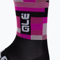 Cyklistické ponožky Alé Match black/pink L22218543 3