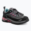 Detské turistické topánky CMP Rigel 2.0 Low Waterproof grey/acquarius/pink fluo