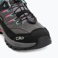 Detské turistické topánky CMP Rigel 2.0 Low Waterproof grey/acquarius/pink fluo 7