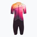 Dámska cyklistická kombinéza Castelli Free Sanremo 3 SS In dark night shade/vivid orange-bright rose