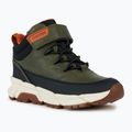 Juniorské topánky Geox Flexyper Plus military/orange 8