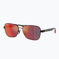 Slnečné okuliare Ray-Ban Rb8336M Scuderia matt black/dark grey mirror blue/red 4