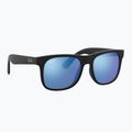 Detské slnečné okuliare Ray-Ban Justin matt rubber black/blue mirror