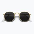Slnečné okuliare Ray-Ban Round Metal gold/black polarized 3