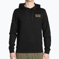 Pánska mikina EA7 Emporio Armani Train Logo Series Hoodie Extended Logo Coft black/gold logo