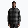 Pánska bunda Woolrich Alaskan Wool Check Overshirt charcoal buffalo