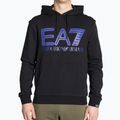 Pánska mikina EA7 Emporio Armani Train Logo Series Oversize Logo Hoodie Coft black