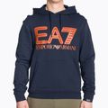 Pánska mikina EA7 Emporio Armani Train Logo Series Oversize Logo Hoodie Coft navy blue