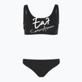 Dámske dvojdielne plavky EA7 Emporio Armani Maxi Logo Bikini Top black