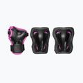 Detské korčule s chráničmi Rollerblade Microblade Combo Jr black/pink 7
