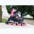 Detské korčule s chráničmi Rollerblade Microblade Combo Jr black/pink 8
