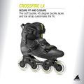 Pánske kolieskové korčule Rollerblade Crossfire LX black/lime 8
