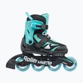 Detské kolieskové korčule Rollerblade Microblade Jr black/light blue 3