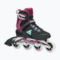 Dámske kolieskové korčule Rollerblade Macroblade 84 W black/burgundy/ocean green