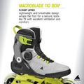 Pánske kolieskové korčule Rollerblade Macroblade 110 Boa black/grey/lime 8