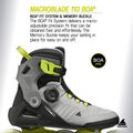 Pánske kolieskové korčule Rollerblade Macroblade 110 Boa black/grey/lime 10
