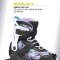 Detské kolieskové korčule Rollerblade Microblade SL Jr black/lavender/light blue 8