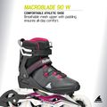 Dámske kolieskové korčule Rollerblade Macroblade 90 W black/burgundy/ocean green 8