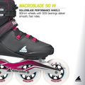 Dámske kolieskové korčule Rollerblade Macroblade 90 W black/burgundy/ocean green 9